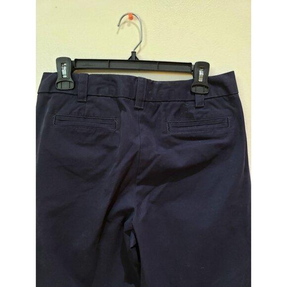 Women's Lands' End navy pants, straight leg, 100% cotton size 6 - Picture 4 of 8